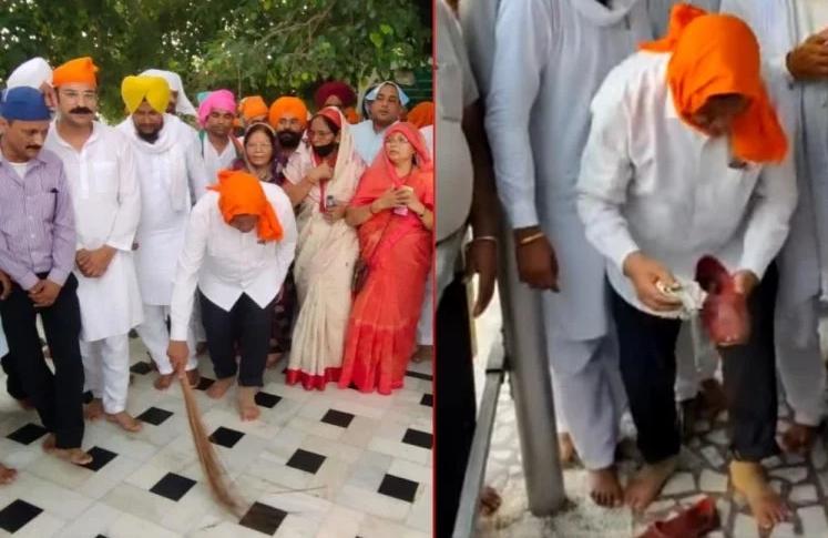 ‘पंज प्यारे’ बयान पर हरदा ने किया प्रायश्चित, गुरुद्वारे में झाड़ू लगाकर किए श्रद्धालुओं के किए जूते साफ
