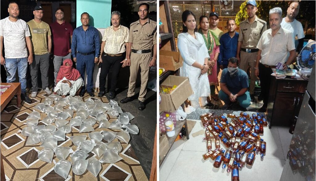 कच्ची, देशी व अंग्रेजी शराब सहित तीन गिरफ्तार
