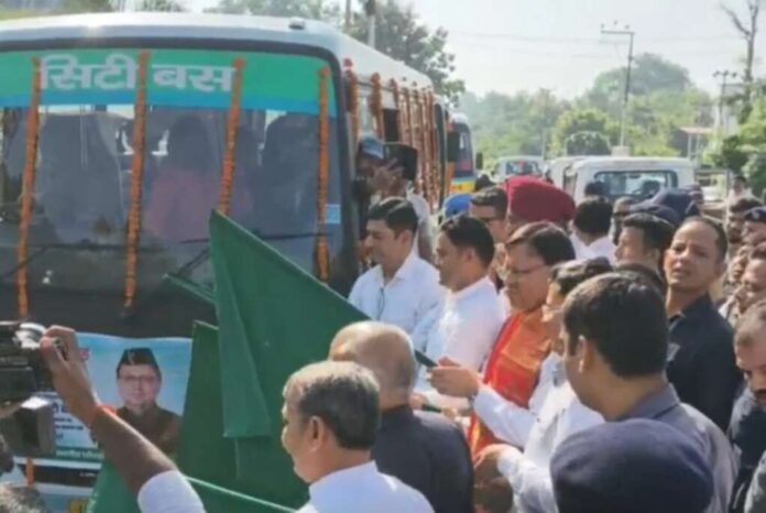 सीएम ने की हल्द्वानी सिटी बस सेवा की शुरुआत