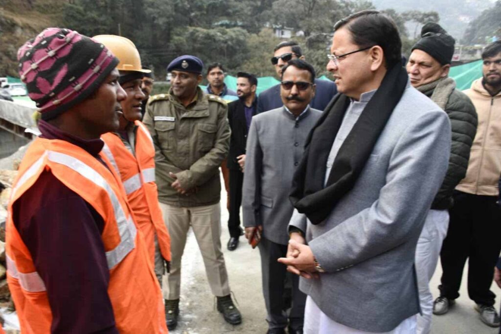 मुख्य मंत्री पुष्कर सिंह धामी ने किया कैंचीधाम बाईपास का स्थलीय निरीक्षण