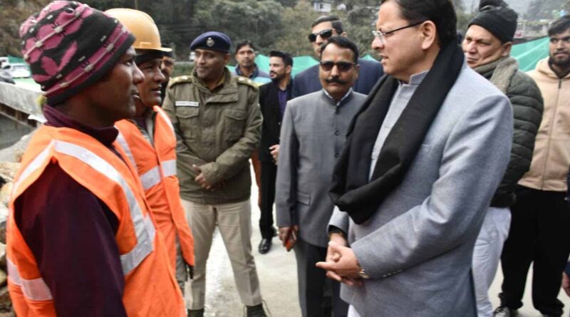 मुख्य मंत्री पुष्कर सिंह धामी ने किया कैंचीधाम बाईपास का स्थलीय निरीक्षण
