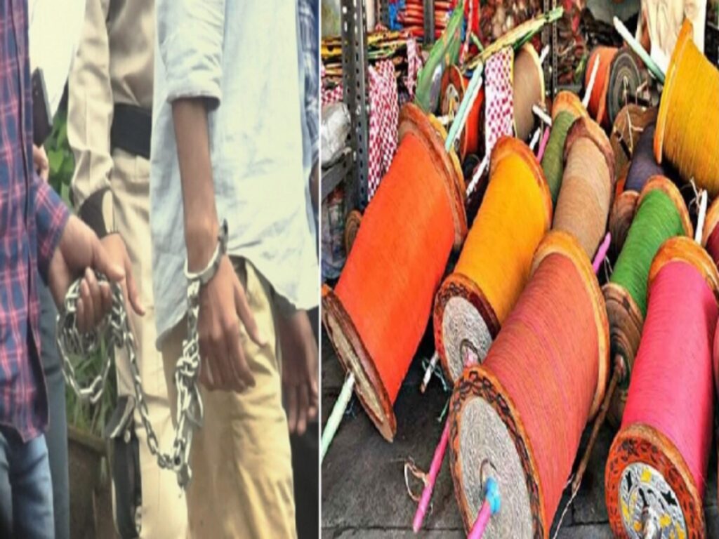 प्रतिबंधित चीनी मांझा रखने के आरोप में पटाखा कारोबारी का बेटा गिरफ्तार