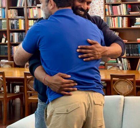 कांग्रेस के शीर्ष नेता राहुल गांदी ने  दिल्ली में की मोहम्मद दीपक से मुलाकात