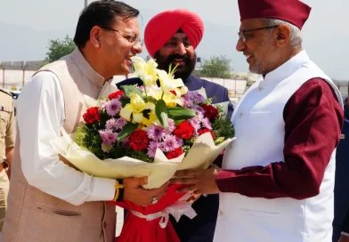 उपराष्ट्रपति सी.पी. राधाकृष्णन का उत्तराखंड आगमन, जौलीग्रांट एयरपोर्ट पर भव्य स्वागत