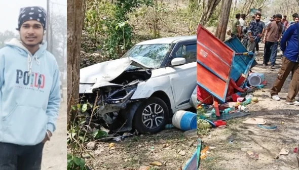 तेज रफ्तार स्विफ्ट कार का कहर: ठेले वाले 18 वर्षीय युवक की मौके पर दर्दनाक मौत