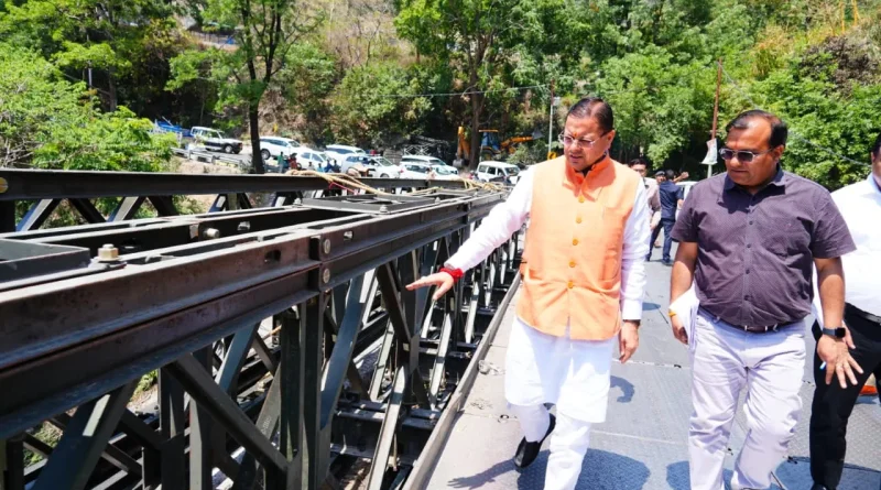 CM धामी ने मसूरी रोड पुल का किया निरीक्षण, जल्द पूरा करने के निर्देश