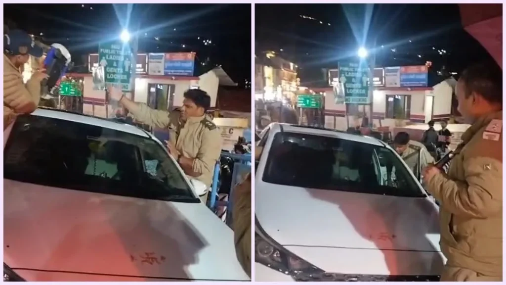 मसूरी में फर्जी वीआईपी कल्चर पर पुलिस की कार्रवाई, हूटर-बत्ती लगी लग्जरी कार सीज
