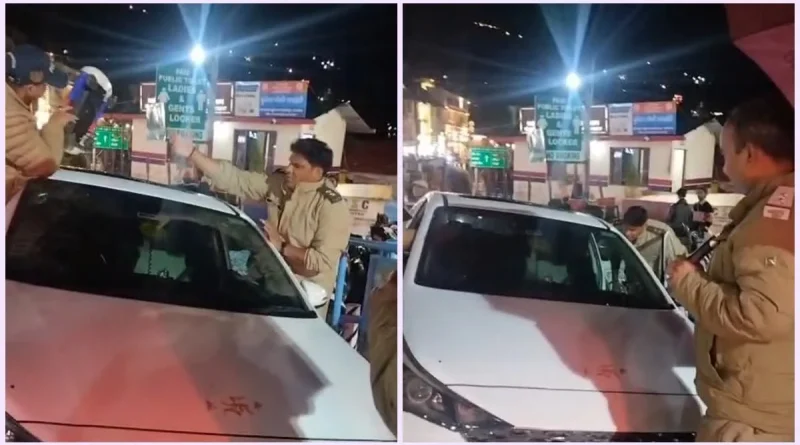 मसूरी में फर्जी वीआईपी कल्चर पर पुलिस की कार्रवाई, हूटर-बत्ती लगी लग्जरी कार सीज