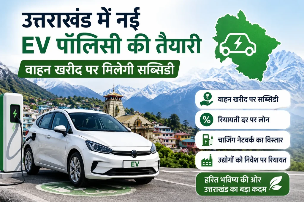 उत्तराखंड में नई EV पॉलिसी की तैयारी, वाहन खरीद पर मिलेगी सब्सिडी