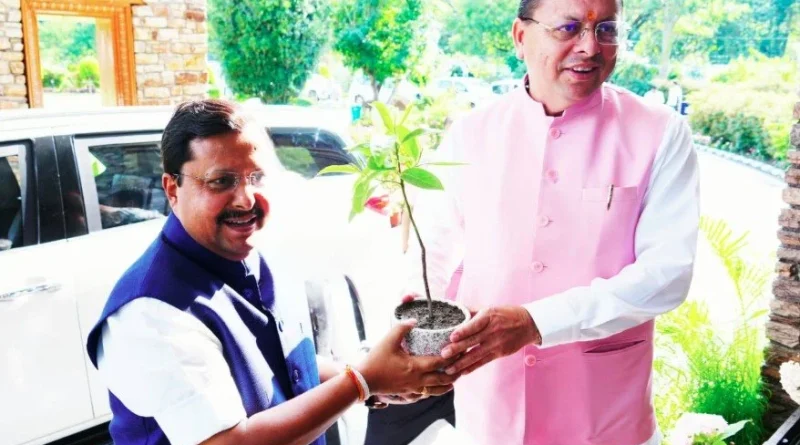 मुख्यमंत्री धामी ने भाजपा के राष्ट्रीय अध्यक्ष नितिन नवीन का सीएम आवास में किया स्वागत