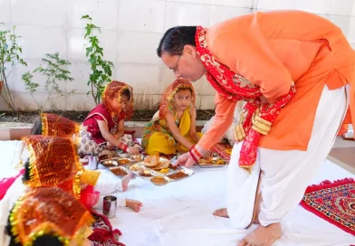 मुख्यमंत्री ने शारदीय नवरात्रि की महानवमी पर किया हवन एवं कन्या पूजन