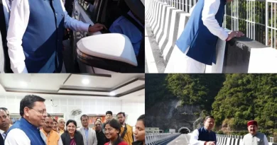 मुख्यमंत्री ने रुद्रप्रयाग में पुल-सुरंग परियोजना एवं संगम लाइब्रेरी का किया अवलोकन
