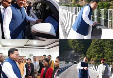 मुख्यमंत्री ने रुद्रप्रयाग में पुल-सुरंग परियोजना एवं संगम लाइब्रेरी का किया अवलोकन